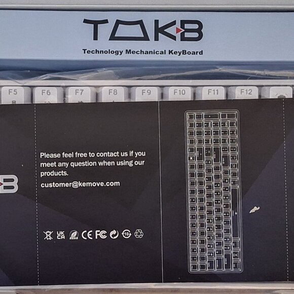 TMKB Gaming Keyboard 60 % LED Backlit Ultra-Compact 68 Keys Mechanical NIOB - Picture 2 of 5